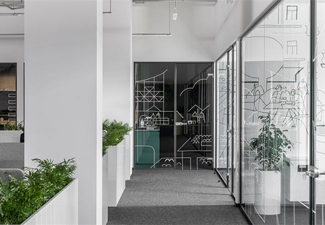 合肥办公室设计推荐|400平办公楼装修，清新雅致有看点！